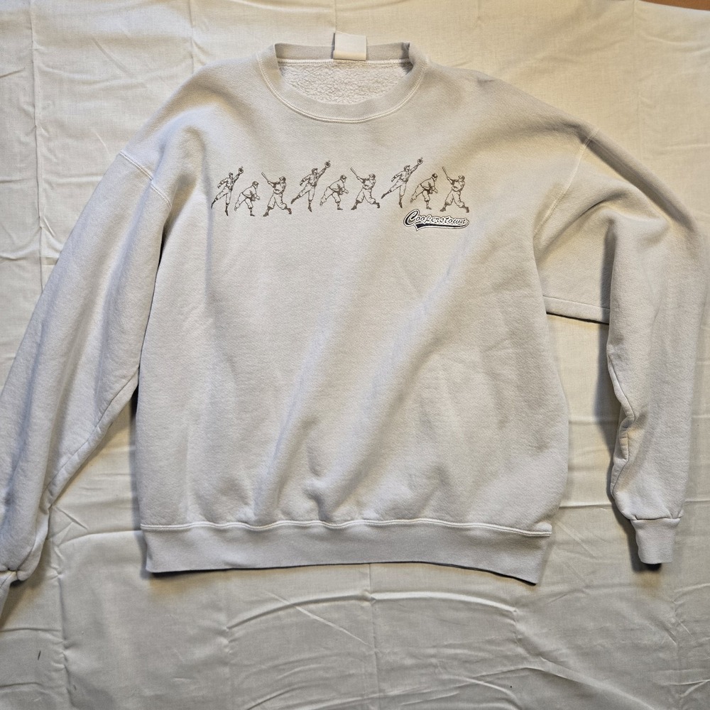 Vintage Oarsman Cooperstown baseball-themed crewneck sweatshirt, Missing Tag
